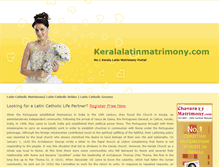 Tablet Screenshot of keralalatinmatrimony.com